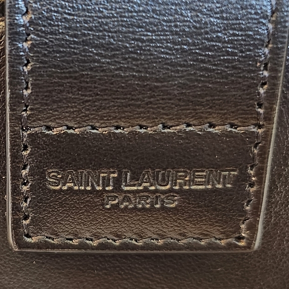 ❤️‼️SALE‼️❤️Gorgeous Authentic Saint Laurent YSL Baby Cabas Black Leather Bag - Picture 14 of 16